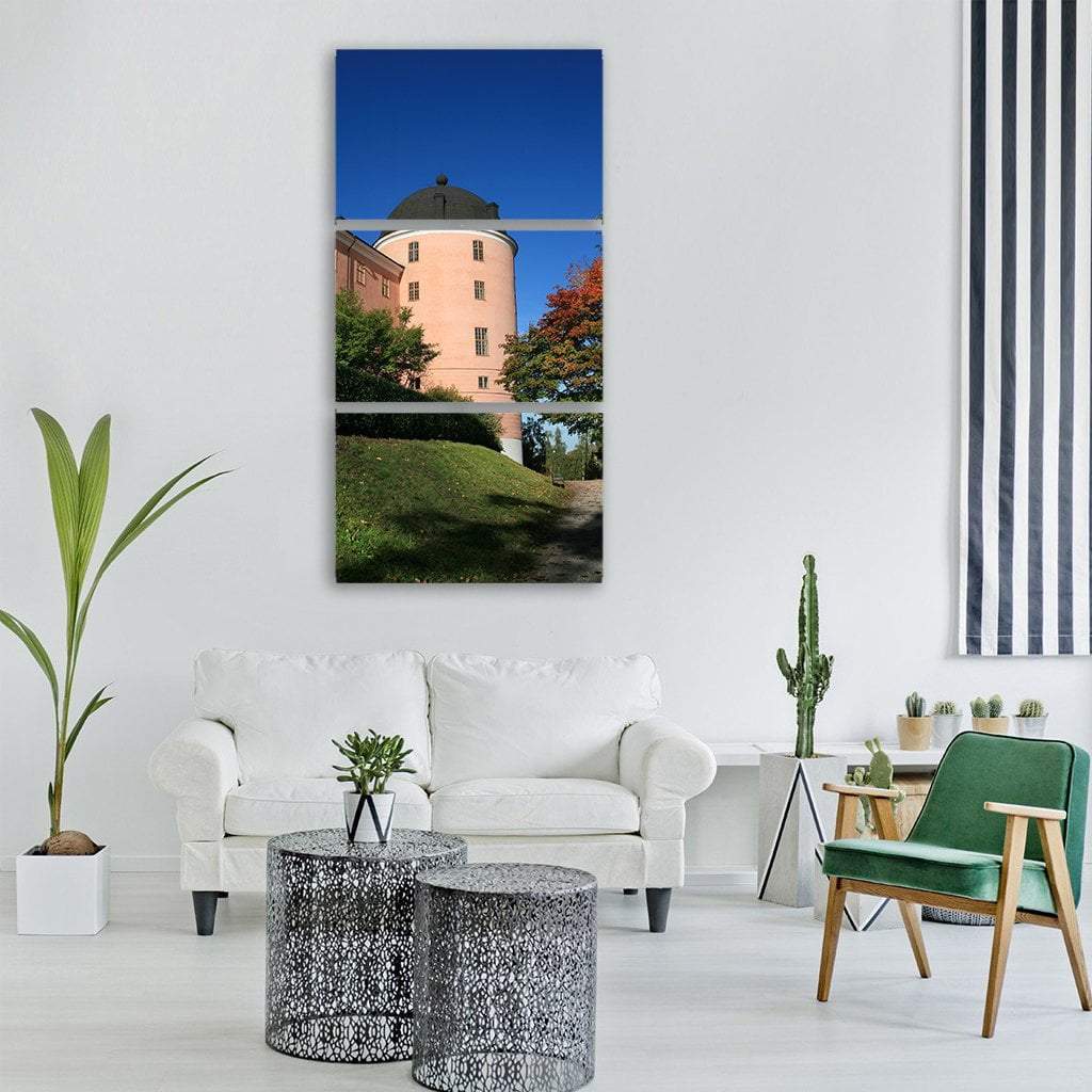 Uppsala Castle In Sweden Vertical Canvas Wall Art-3 Vertical-Gallery Wrap-12" x 25"-Tiaracle