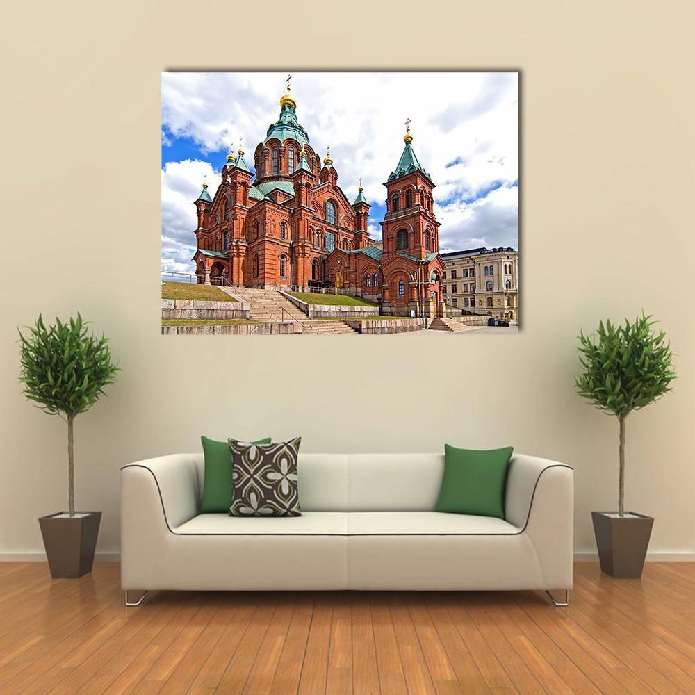 Uspensky Cathedral In Helsinki Canvas Wall Art-1 Piece-Gallery Wrap-48" x 32"-Tiaracle