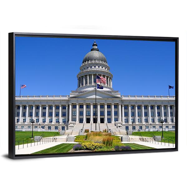 Utah Capitol Building Canvas Wall Art-3 Horizontal-Gallery Wrap-25" x 16"-Tiaracle