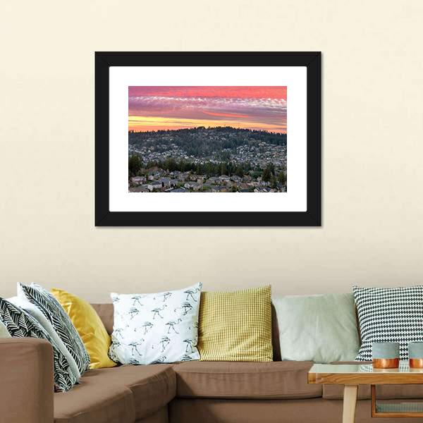 Valley In Oregon Canvas Wall Art-1 Piece-Framed Print-20" x 16"-Tiaracle