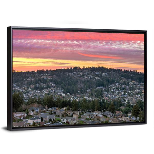 Valley In Oregon Canvas Wall Art-3 Horizontal-Gallery Wrap-25" x 16"-Tiaracle