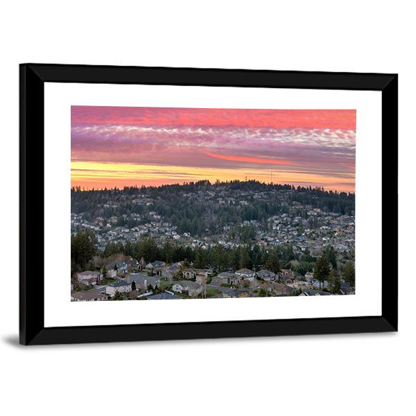 Valley In Oregon Canvas Wall Art-3 Horizontal-Gallery Wrap-25" x 16"-Tiaracle
