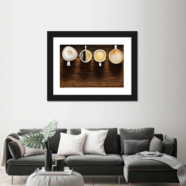 Variety Of Coffee Panoramic Canvas Wall Art-1 Piece-36" x 12"-Tiaracle