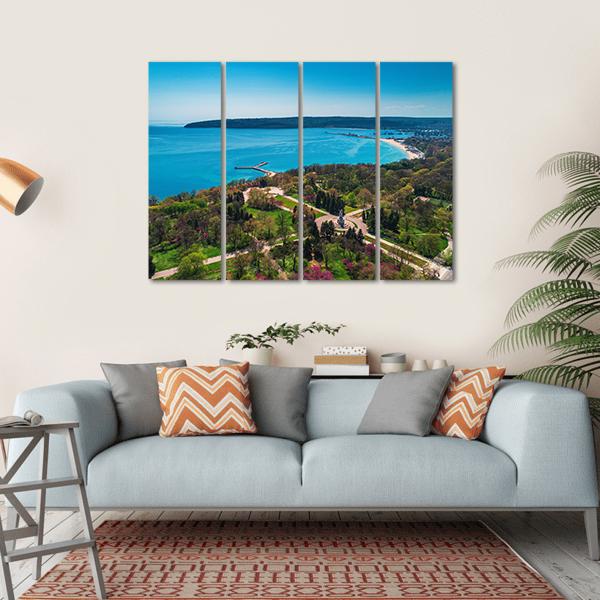 Varna In Spring Time Canvas Wall Art-4 Horizontal-Gallery Wrap-34" x 24"-Tiaracle