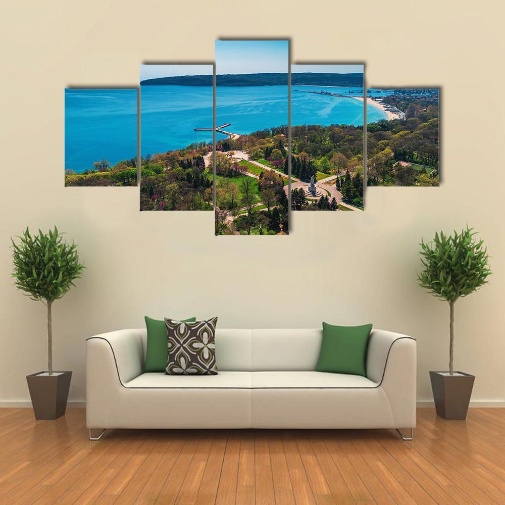 Varna In Spring Time Canvas Wall Art-5 Star-Gallery Wrap-62" x 32"-Tiaracle
