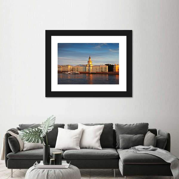 Vasilyevsky Island In Summer Day Canvas Wall Art-3 Horizontal-Gallery Wrap-25" x 16"-Tiaracle