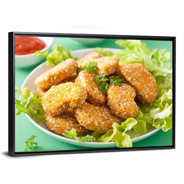 Vegan Soy Nuggets Canvas Wall Art-3 Horizontal-Gallery Wrap-25" x 16"-Tiaracle