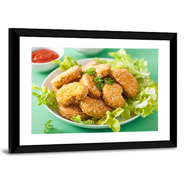 Vegan Soy Nuggets Canvas Wall Art-3 Horizontal-Gallery Wrap-25" x 16"-Tiaracle