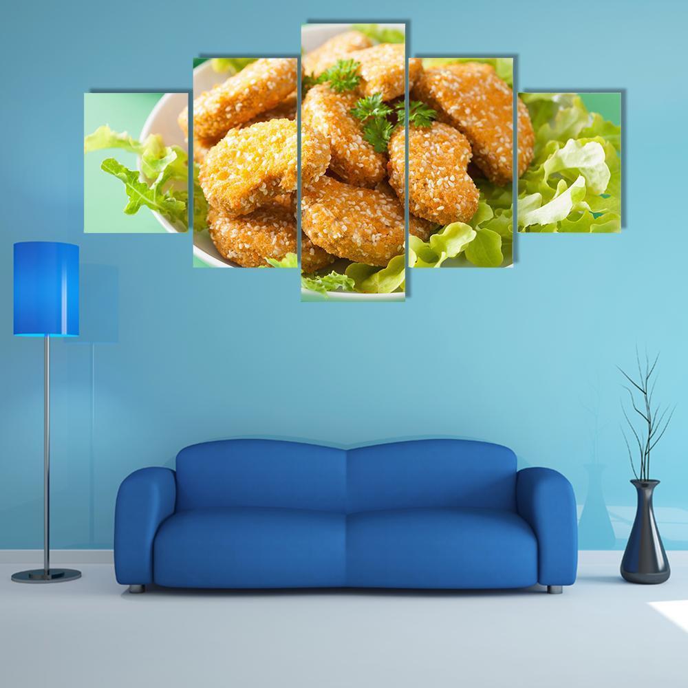 Vegan Soy Nuggets Canvas Wall Art-5 Star-Gallery Wrap-62" x 32"-Tiaracle