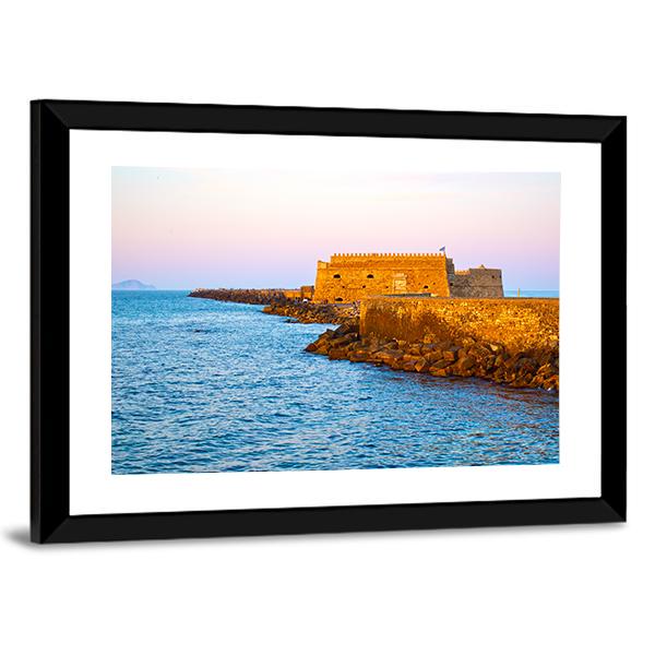 Venetian Fortress In Heraklion Greece Canvas Wall Art-3 Horizontal-Gallery Wrap-25" x 16"-Tiaracle