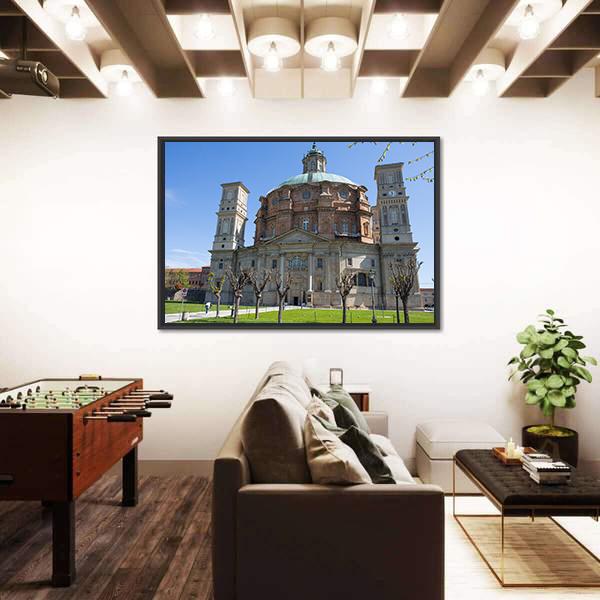 Vicoforte Sanctuary Church In Italy Canvas Wall Art-5 Horizontal-Gallery Wrap-22" x 12"-Tiaracle