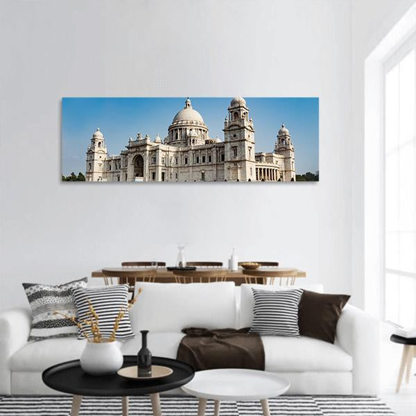 Victoria Memorial In Kolkata India Panoramic Canvas Wall Art-1 Piece-36" x 12"-Tiaracle