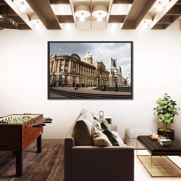 Victoria Square In Birmingham Canvas Wall Art-5 Horizontal-Gallery Wrap-22" x 12"-Tiaracle