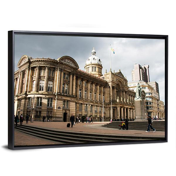 Victoria Square In Birmingham Canvas Wall Art-5 Horizontal-Gallery Wrap-22" x 12"-Tiaracle