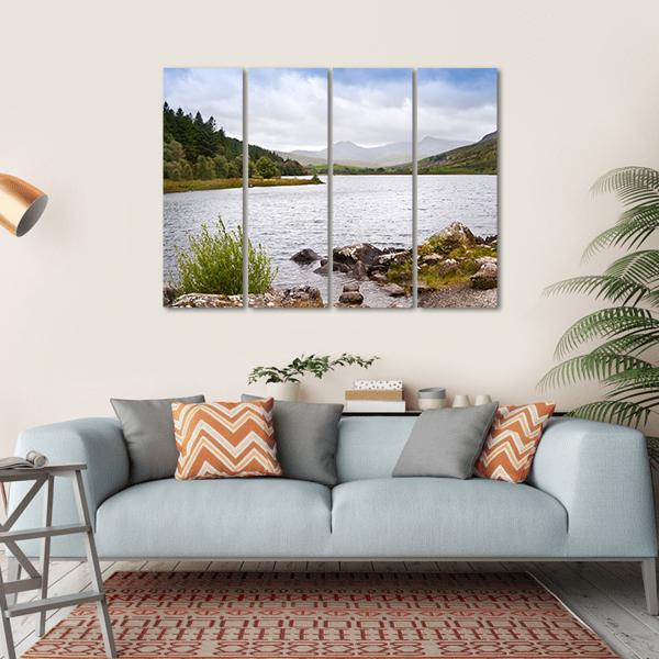 View Along Llyyn Mymbyr Canvas Wall Art-4 Horizontal-Gallery Wrap-34" x 24"-Tiaracle
