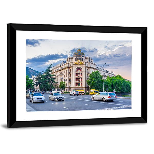 View From Baratashvili Bridge Canvas Wall Art-3 Horizontal-Gallery Wrap-25" x 16"-Tiaracle