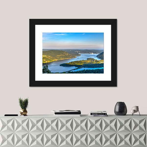View From Bear Mountain Canvas Wall Art-1 Piece-Framed Print-20" x 16"-Tiaracle