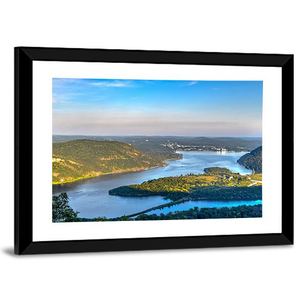 View From Bear Mountain Canvas Wall Art-3 Horizontal-Gallery Wrap-25" x 16"-Tiaracle