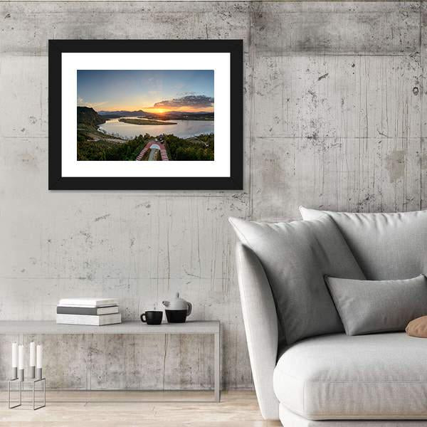 View From Hak Observatory In Korea Panoramic Canvas Wall Art-1 Piece-36" x 12"-Tiaracle