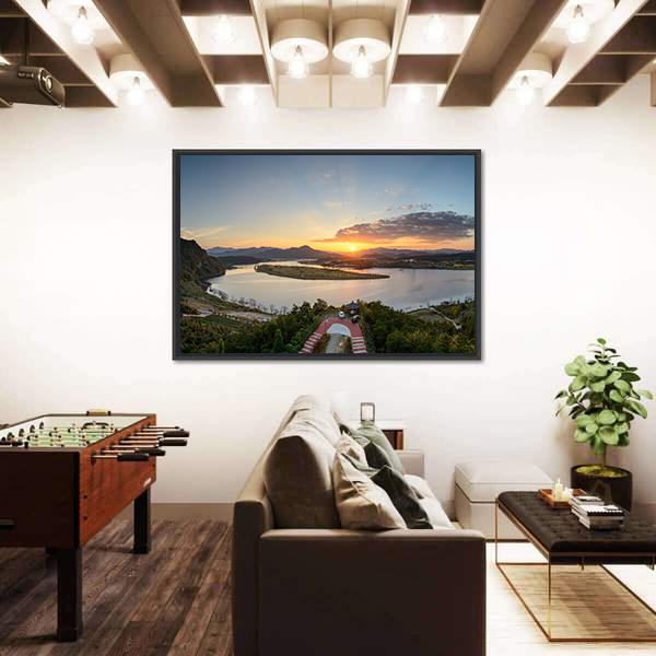 View From Hak Observatory In Korea Panoramic Canvas Wall Art-1 Piece-36" x 12"-Tiaracle