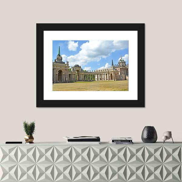 View Of A Colonnade And The New Palace Canvas Wall Art-1 Piece-Framed Print-20" x 16"-Tiaracle