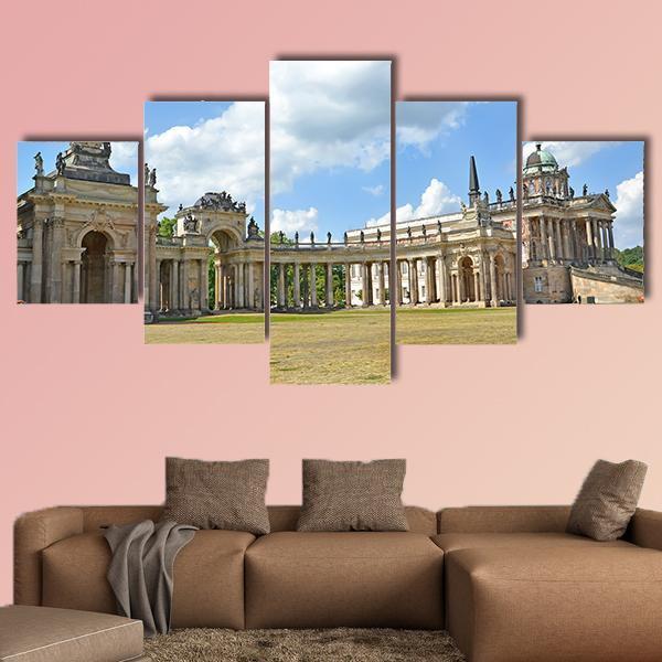 View Of A Colonnade And The New Palace Canvas Wall Art-5 Star-Gallery Wrap-62" x 32"-Tiaracle