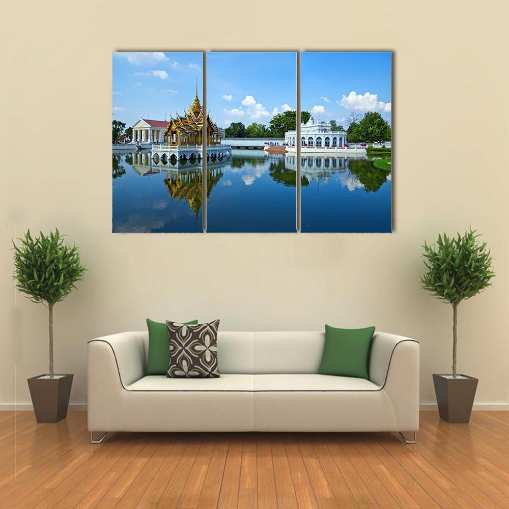 Bang Pa In Palace Thailand Canvas Wall Art-3 Horizontal-Gallery Wrap-37" x 24"-Tiaracle