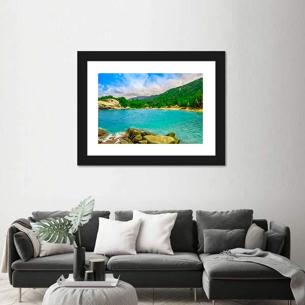 View Of Beach At Cabo San Juan Canvas Wall Art-3 Horizontal-Gallery Wrap-25" x 16"-Tiaracle