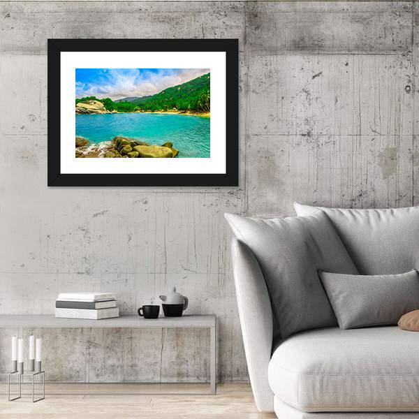 View Of Beach At Cabo San Juan Canvas Wall Art-3 Horizontal-Gallery Wrap-25" x 16"-Tiaracle