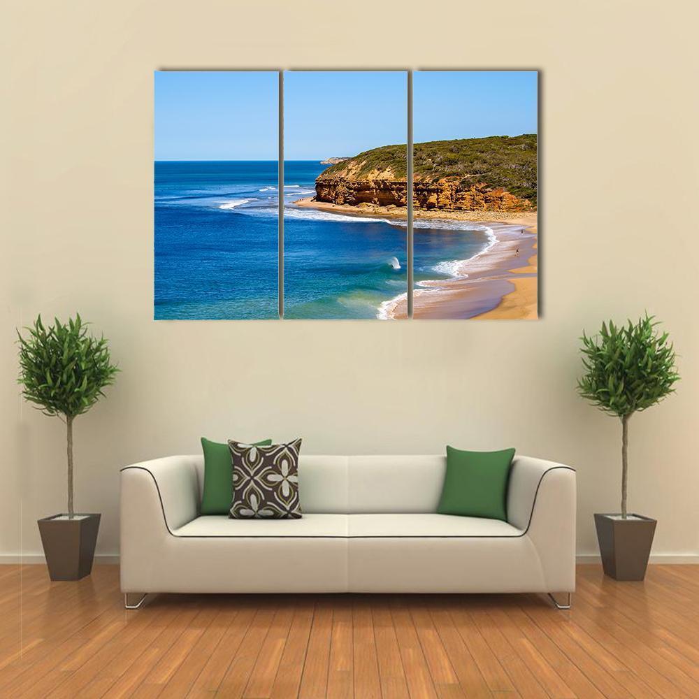 View Of Bells Beach Canvas Wall Art-3 Horizontal-Gallery Wrap-37" x 24"-Tiaracle