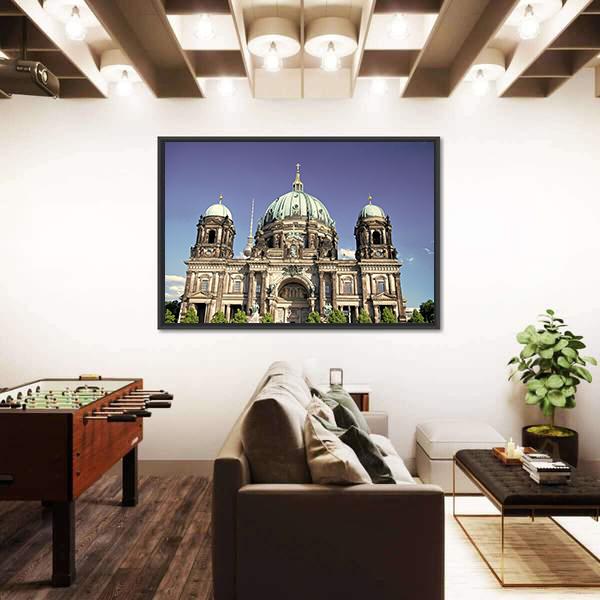 View Of Berlin Cathedral Canvas Wall Art-3 Horizontal-Gallery Wrap-25" x 16"-Tiaracle