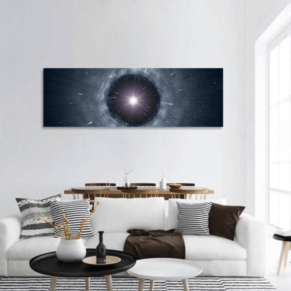 View Of Black Hole Panoramic Canvas Wall Art-1 Piece-36" x 12"-Tiaracle