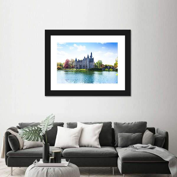View Of Bornem Castle Panoramic Canvas Wall Art-1 Piece-36" x 12"-Tiaracle
