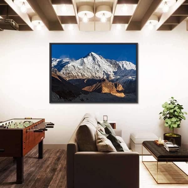 View Of Cho Oyu Mountain Peak In Nepal Canvas Wall Art-5 Horizontal-Gallery Wrap-22" x 12"-Tiaracle