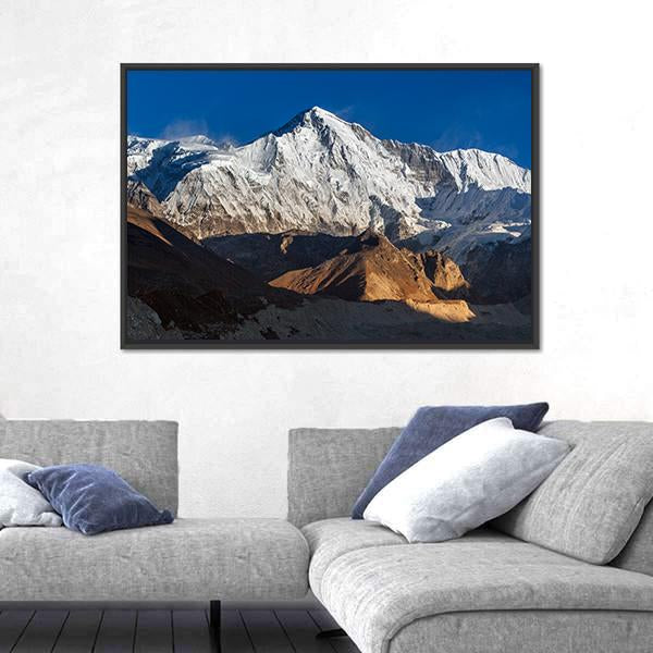 View Of Cho Oyu Mountain Peak In Nepal Canvas Wall Art-5 Horizontal-Gallery Wrap-22" x 12"-Tiaracle