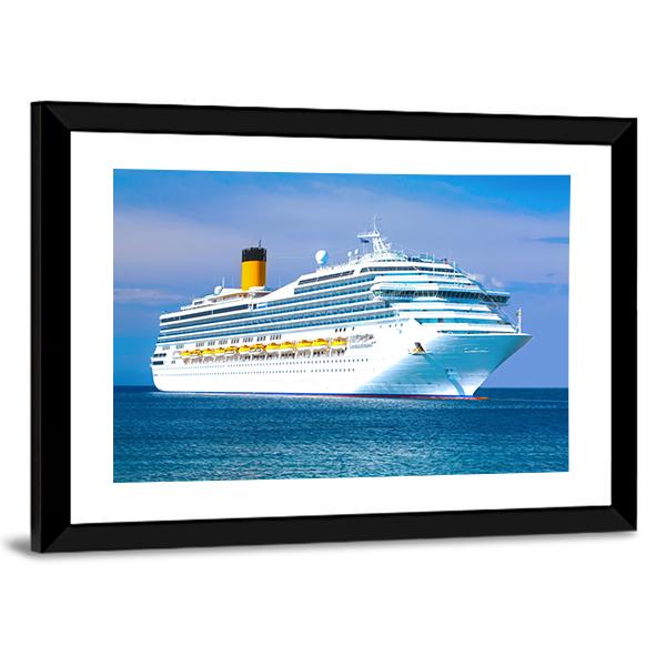 View Of Cruise Ship Canvas Wall Art-5 Horizontal-Gallery Wrap-22" x 12"-Tiaracle