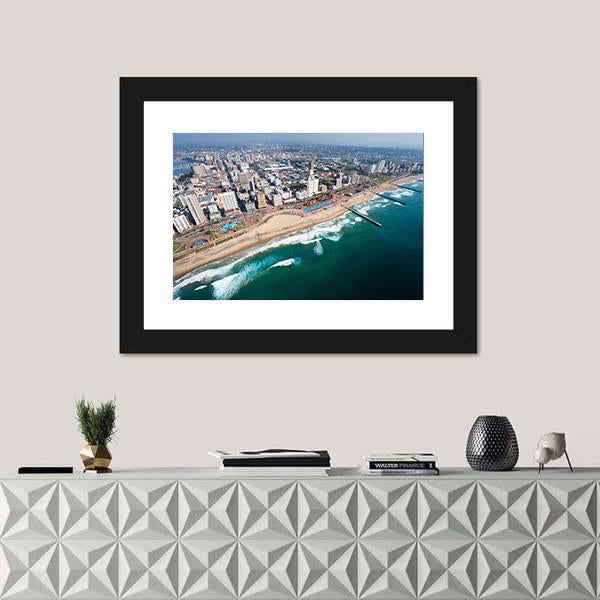 View Of Durban In South Africa Canvas Wall Art-1 Piece-Framed Print-20" x 16"-Tiaracle