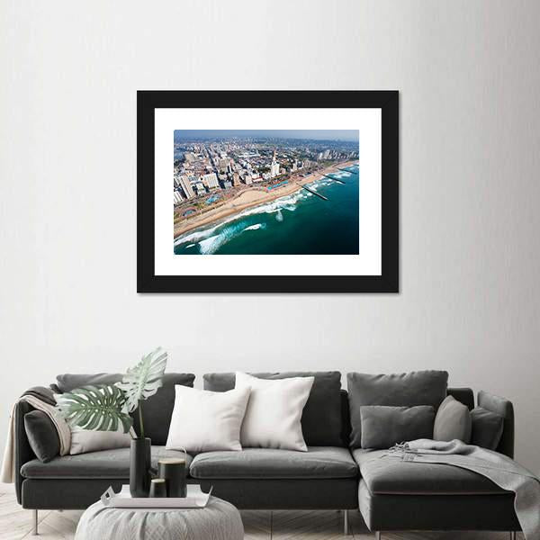 View Of Durban In South Africa Canvas Wall Art-5 Horizontal-Gallery Wrap-22" x 12"-Tiaracle