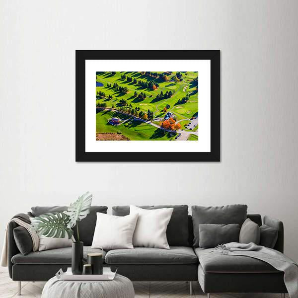 View Of Golf Course In USA Canvas Wall Art-3 Horizontal-Gallery Wrap-25" x 16"-Tiaracle