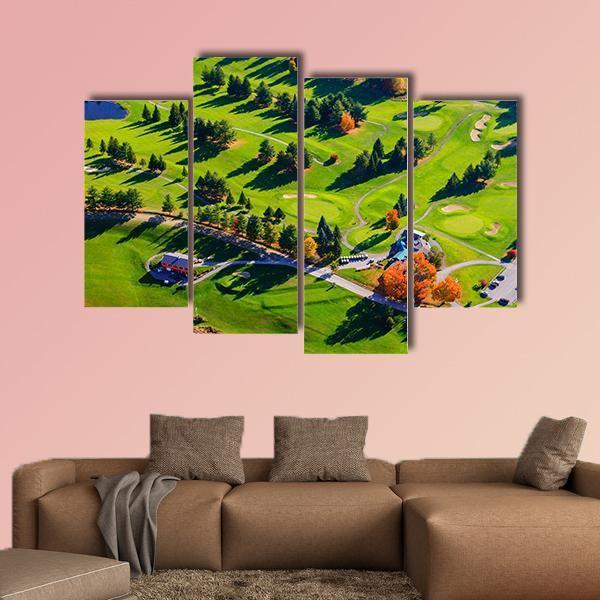 View Of Golf Course In USA Canvas Wall Art-4 Pop-Gallery Wrap-50" x 32"-Tiaracle