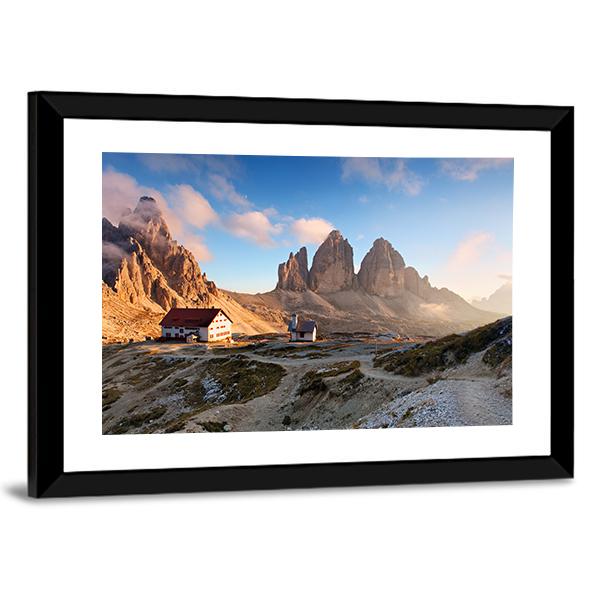 View Of Italy Dolomites Canvas Wall Art-3 Horizontal-Gallery Wrap-25" x 16"-Tiaracle