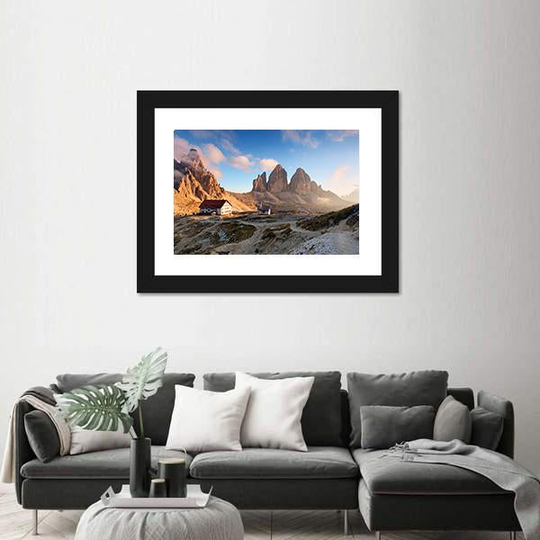 View Of Italy Dolomites Canvas Wall Art-3 Horizontal-Gallery Wrap-25" x 16"-Tiaracle
