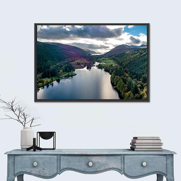 View Of Laggan In Scotland Canvas Wall Art-1 Piece-Floating Frame-24" x 16"-Tiaracle