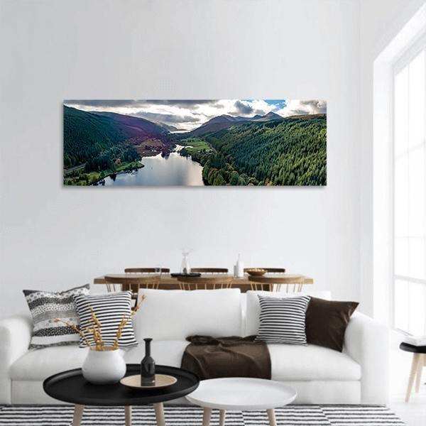 View Of Laggan In Scotland Panoramic Canvas Wall Art-1 Piece-36" x 12"-Tiaracle