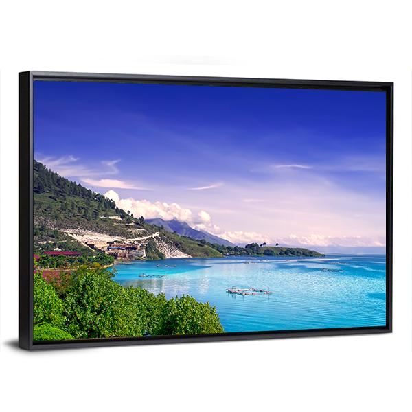 View Of Lake Toba Canvas Wall Art-3 Horizontal-Gallery Wrap-25" x 16"-Tiaracle