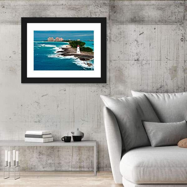 View Of Lighthouse In Nassau Panoramic Canvas Wall Art-1 Piece-36" x 12"-Tiaracle
