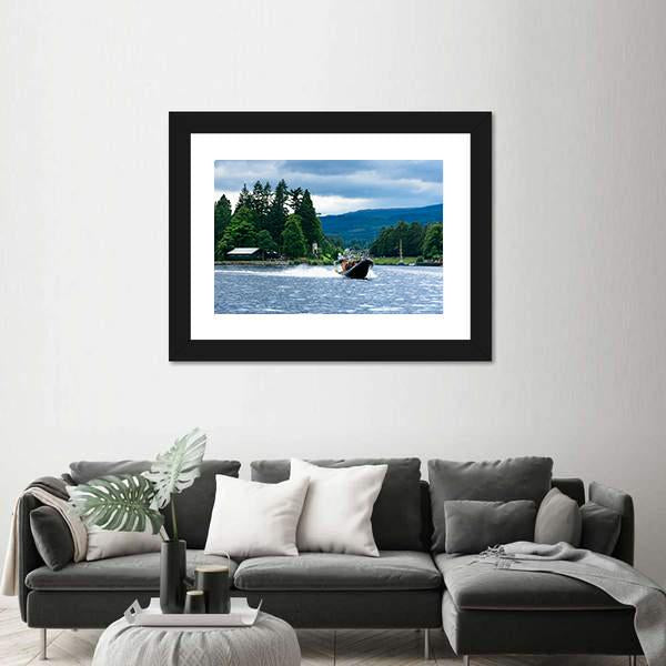 View Of Loch Ness In Scotland Panoramic Canvas Wall Art-1 Piece-36" x 12"-Tiaracle