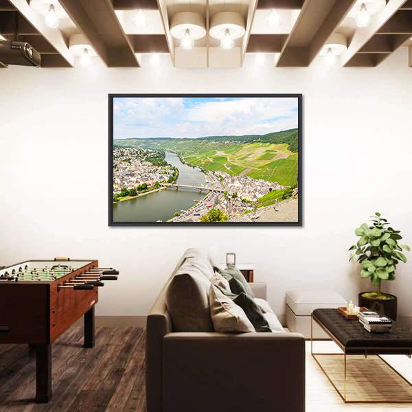View Of Moselle Valley In Germany Panoramic Canvas Wall Art-1 Piece-36" x 12"-Tiaracle