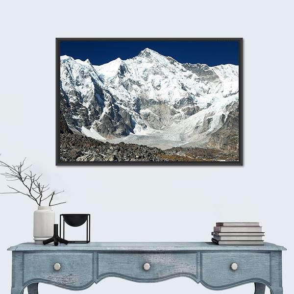 View Of Mount Cho Oyu In Khumbu Valley Canvas Wall Art-1 Piece-Floating Frame-36" x 24"-Tiaracle