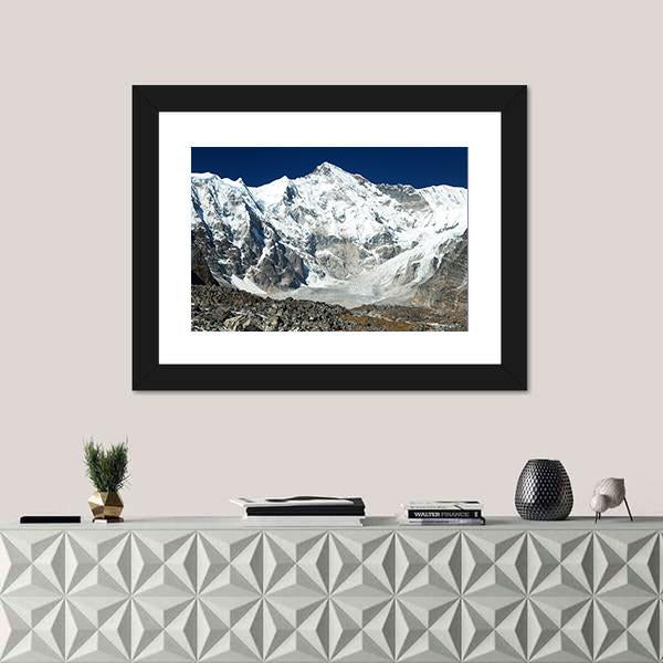 View Of Mount Cho Oyu In Khumbu Valley Panoramic Canvas Wall Art-1 Piece-36" x 12"-Tiaracle